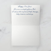 Happy New Year Mountain Path Feestdagen Kaart (Binnen)