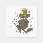 Happy New Year Mouse Paper Napkins Servet (Voorkant)