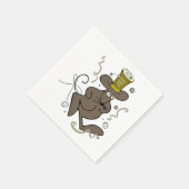 Happy New Year Mouse Paper Napkins Servet (Hoek)