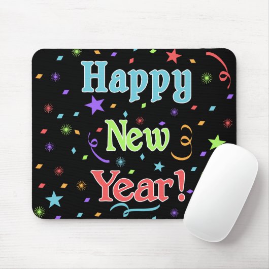 Happy New Year Mousepad Muismat (Met muis)