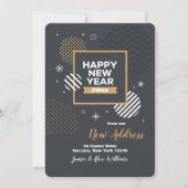 Happy New Year Moving Announcement Card Kaart (Voorkant)