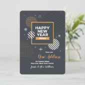 Happy New Year Moving Announcement Card Kaart (Staand voorkant)
