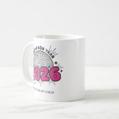 Happy New Year Mug Personalized Family Name custom Koffiemok (Voorkant links)