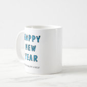 Happy New Year Mug Personalized Family Name custom Koffiemok (Voorkant links)