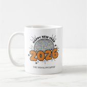 Happy New Year Mug Personalized Family Name custom Koffiemok (Links)