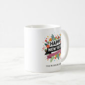 Happy New Year Mug Personalized Family Name custom Koffiemok (Voorkant rechts)