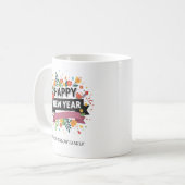 Happy New Year Mug Personalized Family Name custom Koffiemok (Voorkant links)