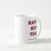 Happy New Year Mug Personalized Family Name custom Koffiemok (Voorkant rechts)