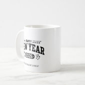 Happy New Year Mug Personalized Family Name custom Koffiemok (Voorkant links)