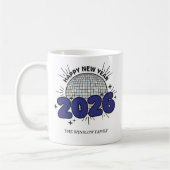 Happy New Year Mug Personalized Family Name custom Koffiemok (Links)