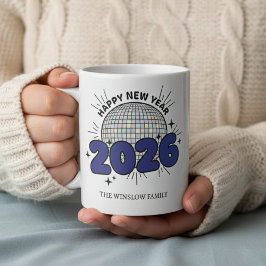 Happy New Year Mug Personalized Family Name custom Koffiemok