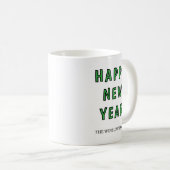 Happy New Year Mug Personalized Family Name custom Koffiemok (Voorkant rechts)