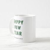 Happy New Year Mug Personalized Family Name custom Koffiemok (Voorkant links)