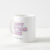 Happy New Year Mug Personalized Family Name custom Koffiemok (Voorkant links)
