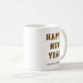 Happy New Year Mug Personalized Family Name custom Koffiemok (Voorkant rechts)