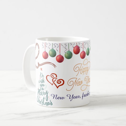 Happy New Year Mug – Premium Celebration design Koffiemok (Voorkant links)