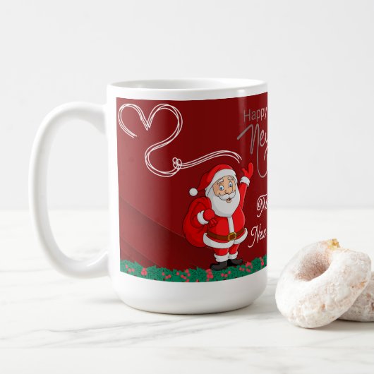 Happy New Year Mug – Premium Celebration Design Koffiemok (Met donut)