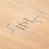 Happy new year name message gray simple holiday  acryl uitnodigingen (Laagn)