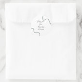 Happy new year name message gray simple holiday ronde sticker (Tas)