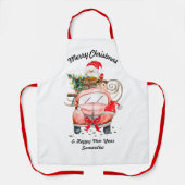Happy New Year Name Santa truck Christmas Schort (Voorkant)