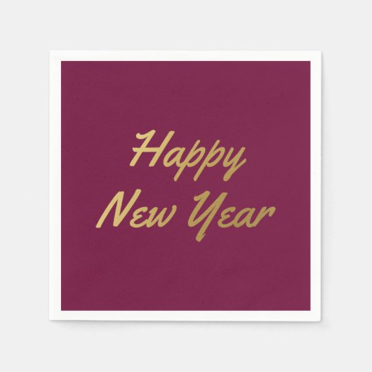 Happy New Year - Napkins Servet (Voorkant)