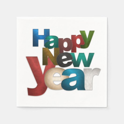 Happy New Year Napkins Servet (Voorkant)