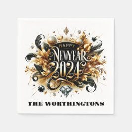 Happy New Year Napkins Servet