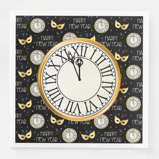 Happy New Year Napkins Servet (Voorkant)