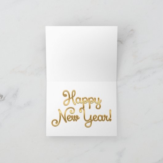 Happy New Year  Natuur Wenskaart Feestdagen Kaart (Binnen)