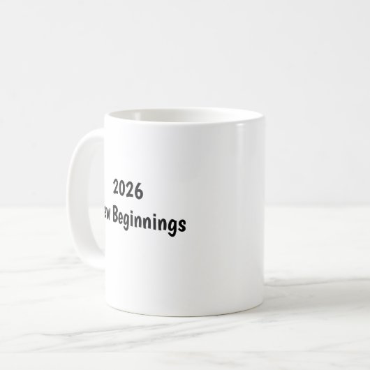 Happy New Year ✨ New Beginnings Mug Koffiemok (Voorkant links)