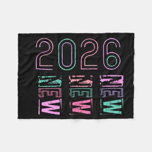 Happy New Year New Grace New Praise 2026 New Year' Fleece Deken (Voorkant (Horizontaal))