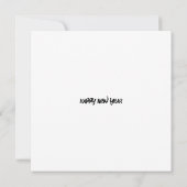 Happy New Year, New Year Greeting Kaart (Achterkant)