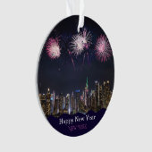 Happy New Year New York Customizable Ornament  (voorkant)