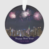 Happy New Year New York Customizable Ornament  (voorkant)