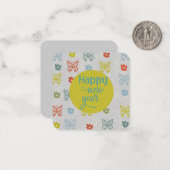 Happy New Year Note-kaart Notitiekaartje (Voorkant / Achterkant in situ)