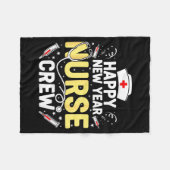 Happy New Year Nurse Shirt, Fireworks Stethoscope  Fleece Deken (Voorkant (Horizontaal))