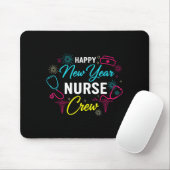 Happy New Year Nurse Shirt, Fireworks Stethoscope  Muismat (Met muis)