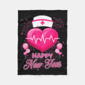 Happy New Year Nurses Heartbeat New Years Eve Part Fleece Deken (Voorkant)