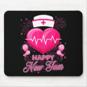 Happy New Year Nurses Heartbeat New Years Eve Part Muismat (Voorkant)