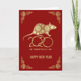 Happy New Year of The Rat - 2020 Kaart