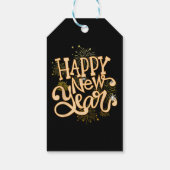 Happy New Year Oudejaarsavond Party Vrouwen Mannen Cadeaulabel (Achterkant)