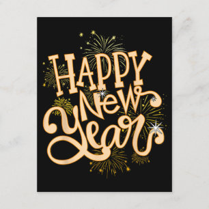 Happy New Year Oudejaarsavond Party Vrouwen Mannen Informatiekaartje