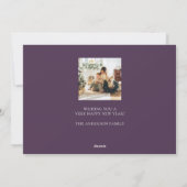 Happy New Year Paars Multi Photo Collage Feestdagenkaart (Achterkant)