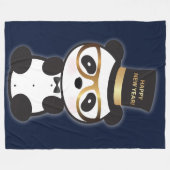 Happy New Year Panda Beer - Leon Tuxedo Fleece Deken (Voorkant (Horizontaal))