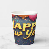 Happy New Year Paper Cups Papieren Bekers (Links)
