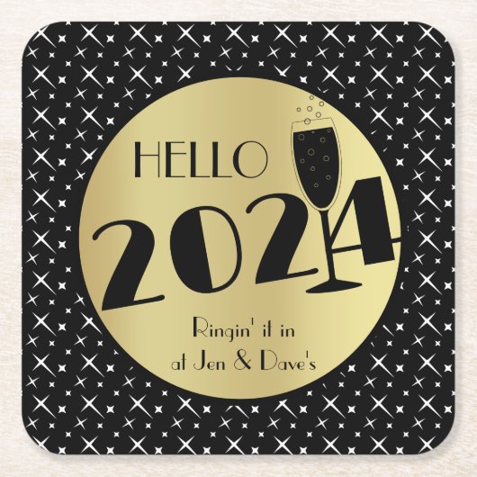 Happy New Year Paper Onderzetter (Voorkant)