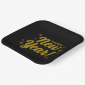 Happy New Year Paper Plates Papieren Bordje (Gebogen)