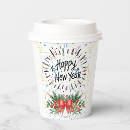 Happy new year papieren bekers