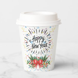 Happy new year papieren bekers