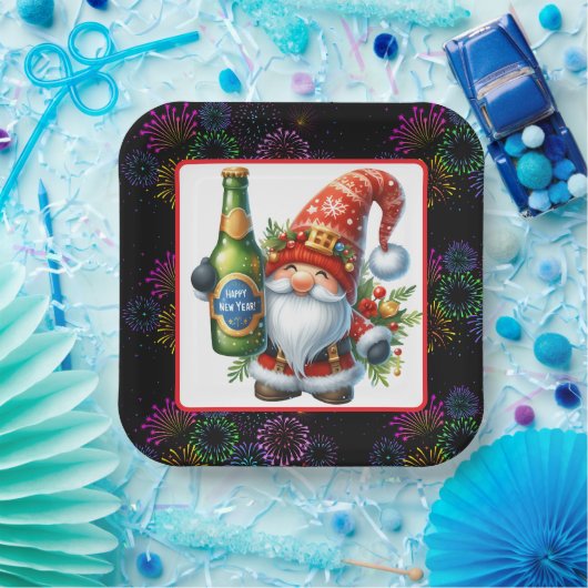 Happy New Year  Papieren Bordje (Feest)